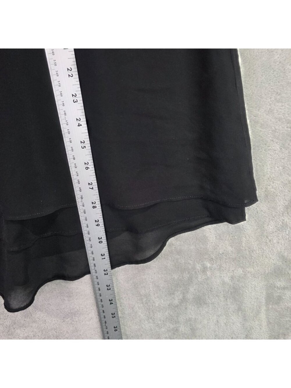 Womens Torrid Black Double-Layer Chiffon Cami Tank Top Adjustable Straps Size 4 - Picture 6 of 8